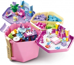 Sluban Eimer mit Bausteinen rosa