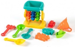 Sandspielset mit Sandmühle, 10-teilig