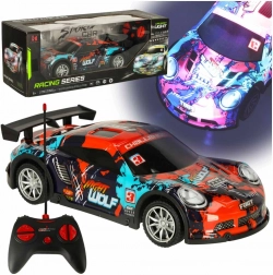 Rennfernauto blau-rot