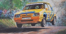 Modellauto Škoda Favorit Rallye 96 im Maßstab 1:72