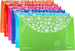 Plastmappe mit Druckknopf 33,3x23,3 cm