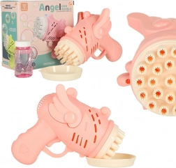 Rosa Seifenblasenpistole mit Flügeln