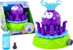 Gartensprinkler Oktopus mit Springbrunnen und Seifenblasen Lila