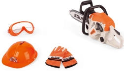 Motorsäge mit Effekten 35 cm – Kinderset mit Helm und Brille