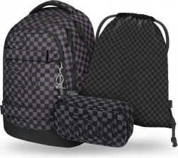 Schulset BAAGL Skate Max grau: Rucksack, Etui und Beutel