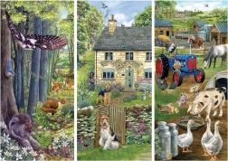 Puzzle Bauernhof Woodland 1000 Teile