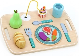 Vilac Holz-Aktivitäten-Tablett mit Essen