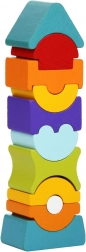 Ausbalancierter hölzerner Turm CUBIKA – Steckspiel mit 11 Teilen