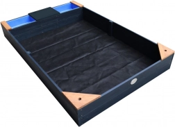 AXI Sandkasten aus Holz mit Bank, Behältern und Abdeckung