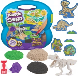Kinetischer Sand T‑Rex Ausgrabungen mit Skelett und Zubehör