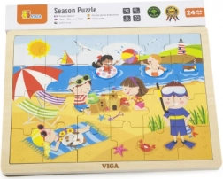 VIGA Holzpuzzle Sommer – 24 Teile