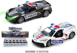 Metall-Polizeiauto 1:32 mit Licht und Rückzugsmotor