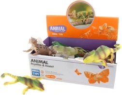 Gummi-Eidechsen für Kinder 15 cm – Mix verschiedener Arten