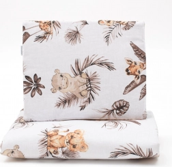 Beidseitiges Kinderwagenset aus Baumwolle und Samt NEW BABY Safari