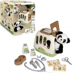 2-in-1 Tierarzt-Spielset für Kinder mit Plüschpanda und Transportbox