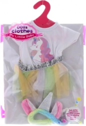 Puppenkleidungs-Set mit Einhorn – Body, Tutu-Rock und Haarband