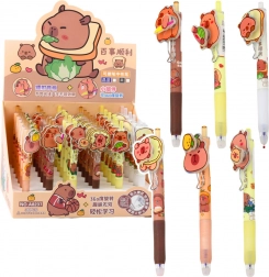 Gelschreiber Kapibara mit drehbarem Element blauer Tinte