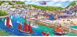 Panorama-Puzzle Hafen Looe von Gibsons, 636 Teile