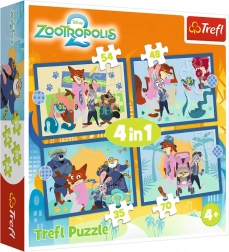 Puzzle 4-in-1 Zootropolis voller Abenteuer DISNEY Zootropolis 2