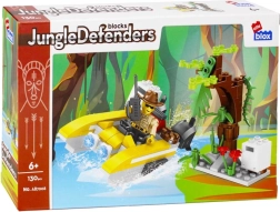 Bauset Jungle Defenders – Erkundungs-Motorboot und Baum