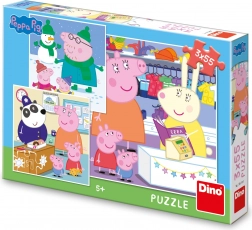Puzzle PEPPA PIG – fröhlicher Nachmittag 3×55 Teile