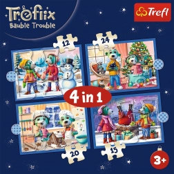 Progressives Puzzle Treflíci Weihnachten 4-in-1