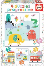 EDUCA Kinderpuzzle Lemon Ribbon 4-in-1 (12–25 Teile)