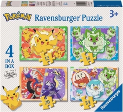 Puzzle Pokémon 4 in 1 (12, 16, 20, 24 Teile) RAVENSBURGER