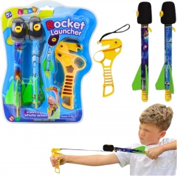 Set mit Schleuder und Raketen EVA Schaum Spielzeug Weltraum
