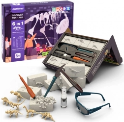 Dinosaurier-Knochenausgrabung 6-in-1 – Paläontologie-Set für Kinder