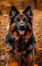 NORIMPEX Diamantmalerei Deutscher Schäferhund in Blumen 30 × 40 cm