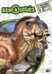 JIRI MODELS Ausmalbuch mit Stickern – Dinosaurier