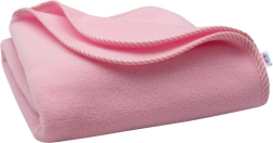 Baby-Fleecedecke NEW BABY 100 × 75 cm rosa, Streifen