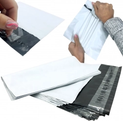 Weiße Kurierversandtaschen aus Folie B4 260 × 350 mm, 50 Stk.