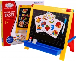 Tafel 4-in-1 mit Kreide, Marker und magnetischen Buchstaben