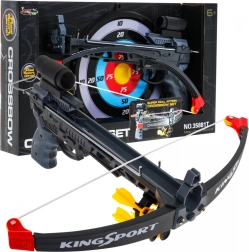 Armbrust für Kinder (6+) Sportset 7-tlg. + Zielscheibe + 5 Pfeile + Visier