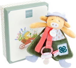 Plüschkuh Aneth mit Schnullerhalter 19 cm