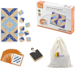 Magnetische Holz-Tangrams VIGA – Set mit 40 Stücken