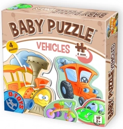 Baby-Puzzle Verkehrsmittel 4-in-1 (2–4 Teile) von D-Toys