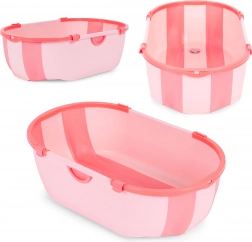 Faltbare Babybadewanne mit Ablassstopfen, rosa ECOTOYS