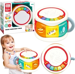 Große interaktive Lern-Trommel für Kinder, bunt