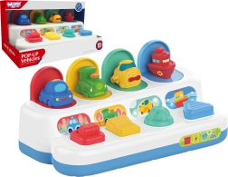 Woopie Baby Lernspielzeug mit aufspringenden Fahrzeugen
