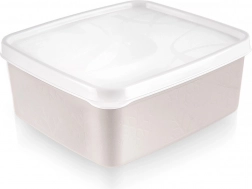 Kunststoff-Lebensmittelbox mit Deckel 650 ml beige