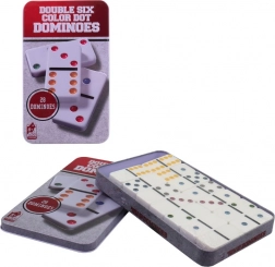 Domino in einer Metallbox für Kinder