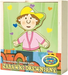 Zieh den Jungen an – Holzpuzzle