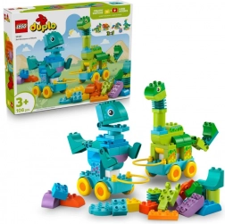 LEGO DUPLO 3 in 1 Baukasten: Dinosaurier auf Rädern