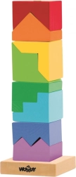 Bunte Holzstapel-Turm