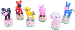 Bigjigs Toys gedrückte Tiere aus Holz