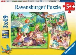 Puzzle Kleine Prinzessinnen 3×49 Teile RAVENSBURGER