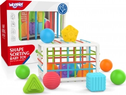 Woopie Baby elastischer sensorischer Würfelformsortierer für Kinder bunte Formen